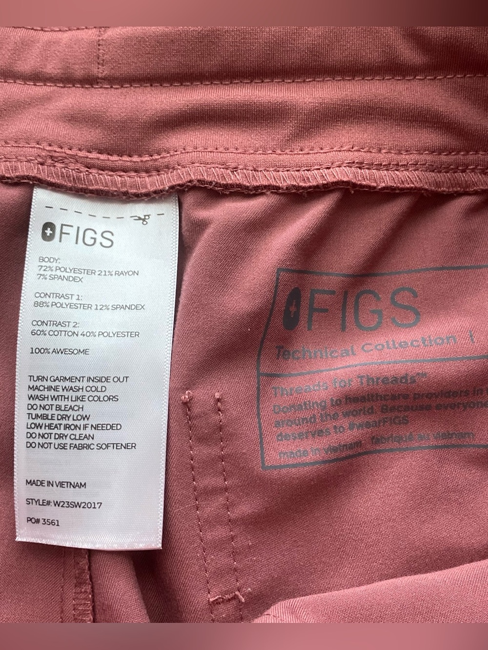 Figs Mauve Zamora Jogger Scrub Pants Small Pink Professional Nurse - Picture 4 of 9
